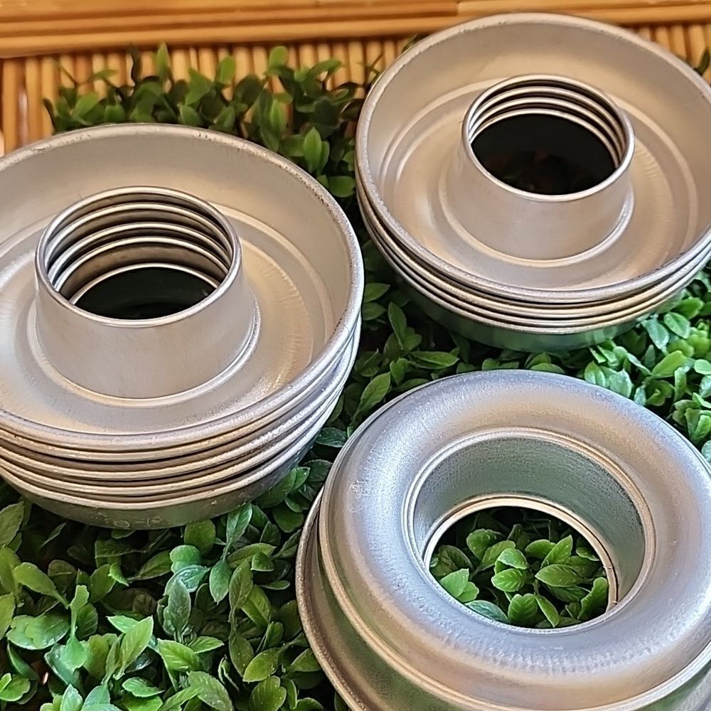 Set of 10 Aluminum Molds For Spreads, Jello Or Aspic